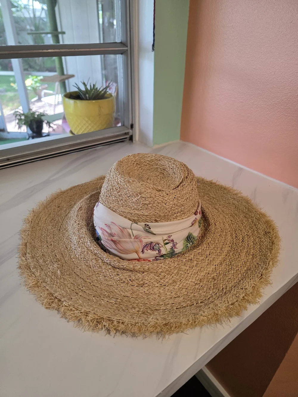 Johnny Was Dreamer Braided Raffia Fringe Hat Straw Boho Vacation Luxury